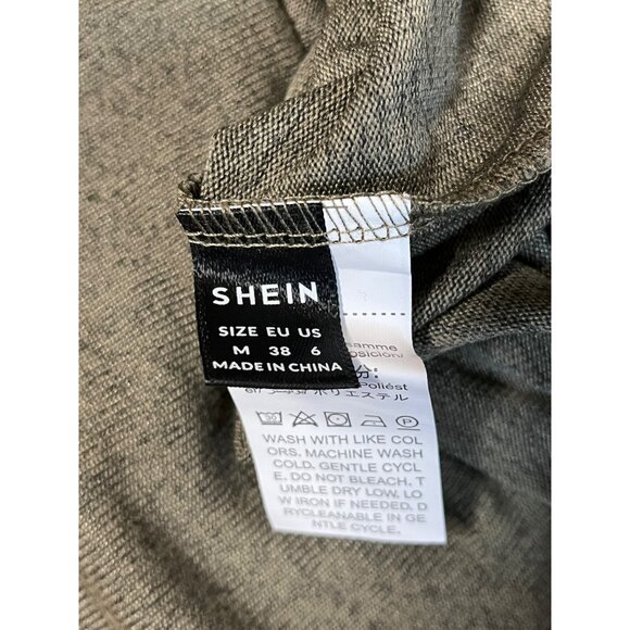 Shein Womens Grey Long Sleeve V-Neck Knit Sweater Size M - Picture 4 of 5